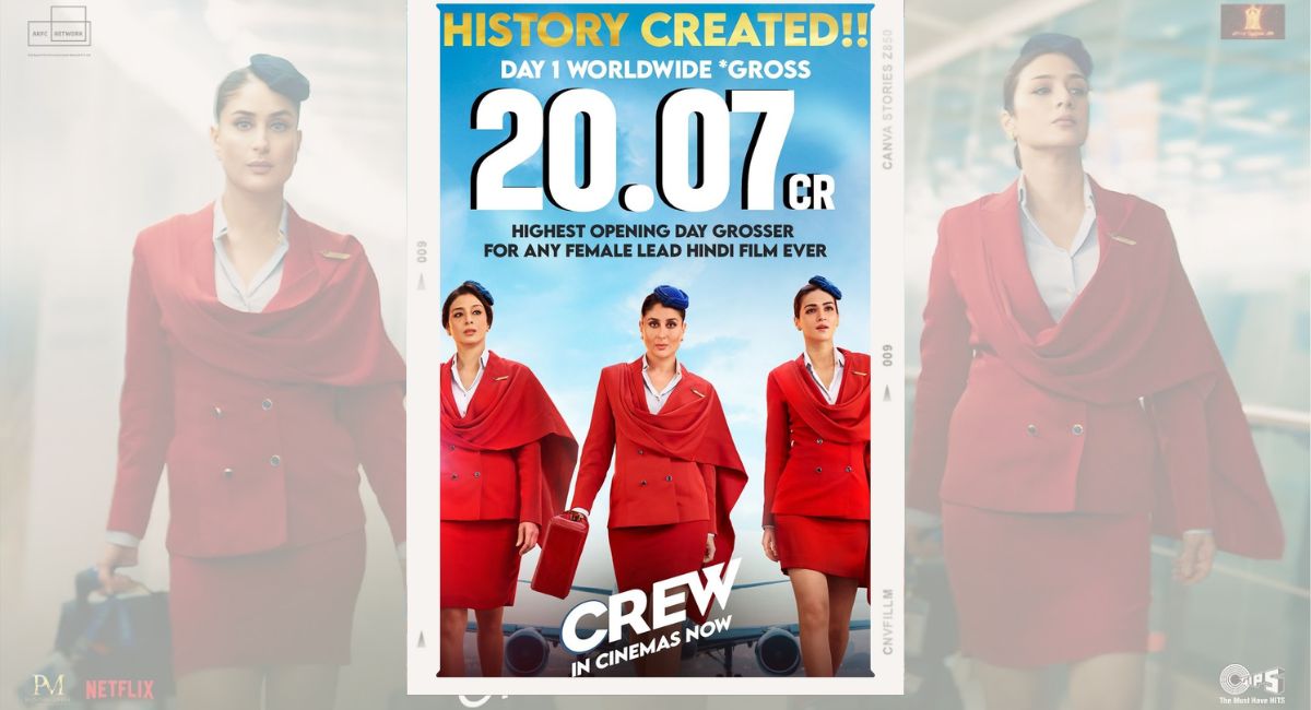 Crew review: Boasting a star-studded cast led by Tabu, Kareena Kapoor Khan, and Kriti Sanon, "Crew" is a hilarious Bollywood film that blends comedy with a touch of crime.